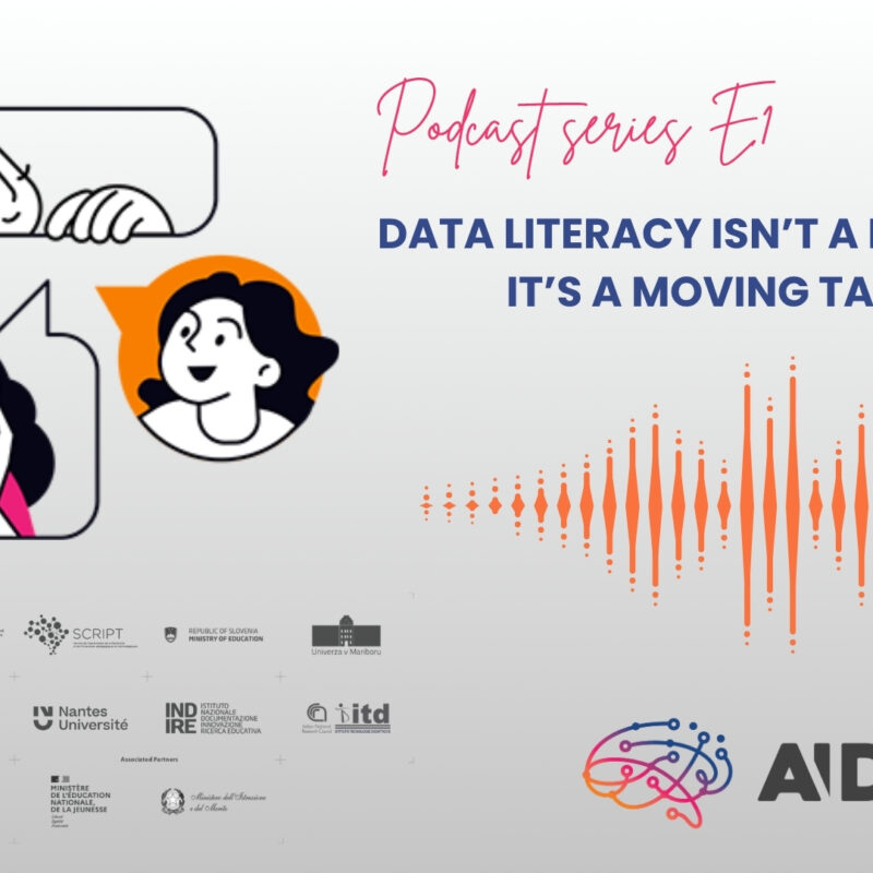 Cover photo for AIDL podcast E1: Data literacy isn’t a buzzword. It’s a moving target.